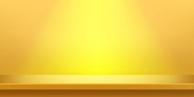 plank table golden and light shine for background, plank wood gold color on wall room, copy space for advertise product display, table plank front view for backdrop vector