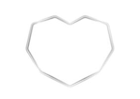 heart shape silver frame isolated on white for copy space, luxury silver frame with shaped heart, cute border frame hearts shape silver for valentines graphic, heart shape silver vector