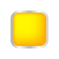 button square shape yellow for buttons games play isolated on white, yellow modern buttons simple and convex, square button yellow flat style icon sign for applications, buttons square for website vector