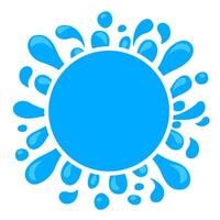 water drop splash blob and circle space for banner, splash of water for element banner, water drop splatter simple for songkran festival copy space, splash water drop symbol for graphic banner vector