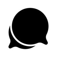 speech balloon circle isolated on white, speech bubble sign of communication symbol vector