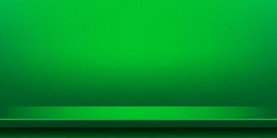 plank table green color on wall room for background, vivid green backdrop, copy space for advertise product display, table plank green front view vector
