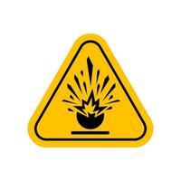 beware explosive symbol sign, explosive warning caution sign, flammable icon vector