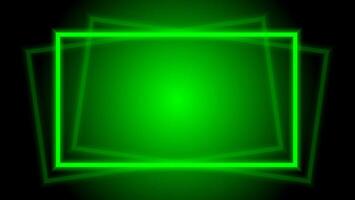 light beam green elegant horizontal square frame for background, disco light shine geometric square frame, neon beam lines pattern, disco light shine for banner, light beam square for digital ad media vector