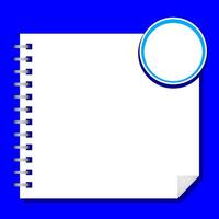template paper square white and circle for background, blank paper white for banner presentation, blue cover paper white square print for clip art vector