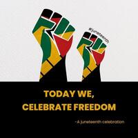 Simple Illustration Juneteenth Instagram Post template