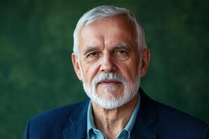 Portrait of a mature man with a beard wearing formal attire photo