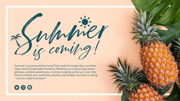 Summer Is Coming Social Media Post template