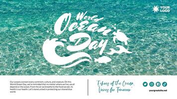World Ocean Day Social Media template