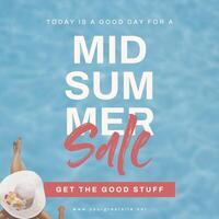 summer sale social media post for instagram template