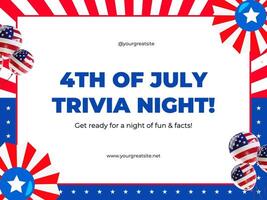 RED BLUE 4TH OF JULY TRIVIA PRESENTATION template