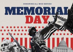 memorial day landscape invitation template design ideas