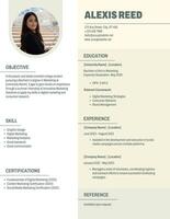 Lime Green Internship Resume template