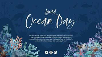 World Ocean Day Social Campaign  template