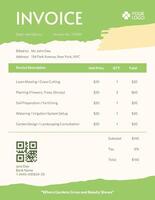 Invoice Template for Gardener Service