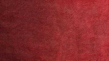 Close-up of Red Fabric Texture with Elegant Woven Pattern photo