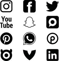 Social Media Icon Set for Digital Projects vector