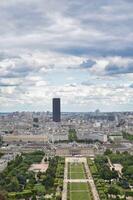 The Champ de Mars is a public garden in Paris located on the Left Bank. It is bordered to the northwest by the Eiffel Tower and to the southeast by the Militaire. photo