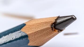 Close up of a sharpened graphite pencil tip photo