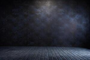 Dark textured room with a subtle floor pattern. photo