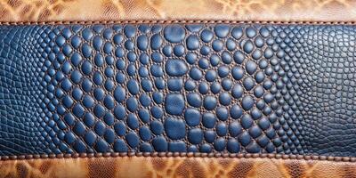 Textured blue reptile pattern with a shiny finish. photo