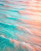 Gentle pastel waves creating a serene abstract pattern. photo