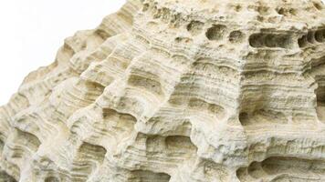 Close-up of Layered Limestone Rock Texture photo