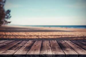 Wooden Boardwalk Overlooking Calm Beach with Gentle Waves photo