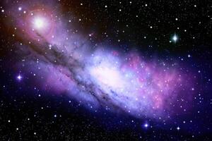 Stunning Galaxy Scene with Vibrant Stars and Deep Space Nebula photo
