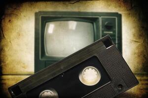 Vintage Television and cassette Close-Up photo