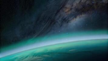 Aurora Borealis Viewed from Space photo