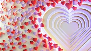 Heart-Shaped Cutouts in Gradient Pastel Colors photo
