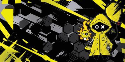 Abstract background with cartoon object vector