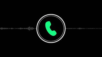 Incoming call with audio waveform video