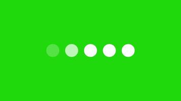 Loading dots animation with fading circles on green screen video