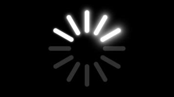 Glowing radial loading animation with spinning light bars video