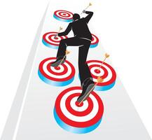 Reaching Targets After Targets, Success Concept vector
