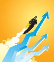 Skyrocket to Success Concept vector