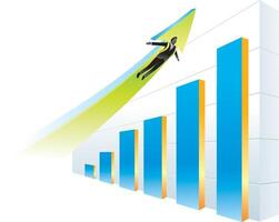Soaring Business Success Graph Concept vector