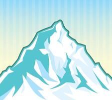 Snowy Mountain Peak vector