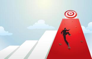 Wall Climb Business Graph Concept vector