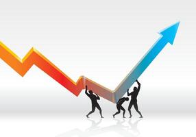 Teamwork Business Rebound Concept vector