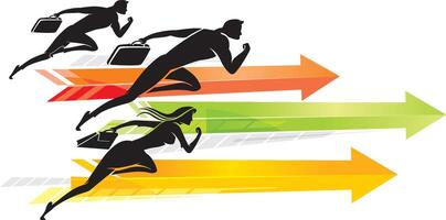 Rushing to Work Concept vector