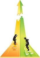 Solution for Growth Competition Business Concept vector