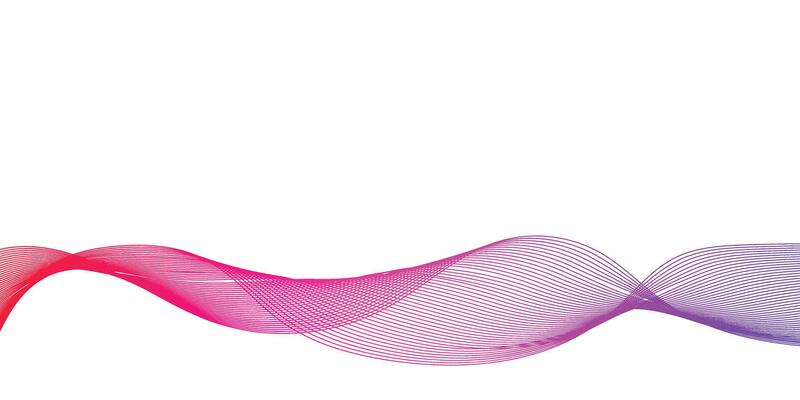 Abstract Flowing Waves Art Gradient Pink to Purple Curves
