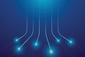 Abstract technology blue cyber light trails background. Speed transfer data communication, cyber nano information. Futuristic line internet network high speed technology backdrop. vector