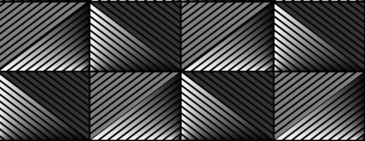 Monochrome geometric pattern with diagonal lines and contrast vector