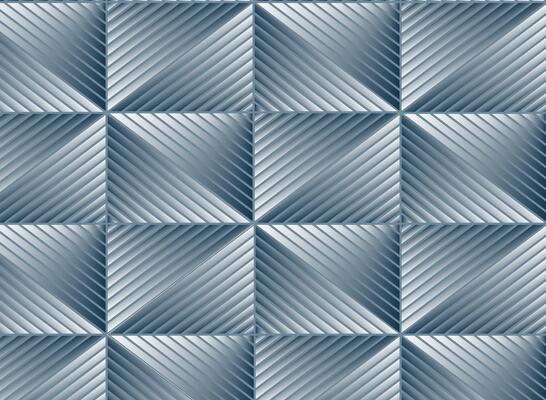 Abstract metallic geometric pattern with symmetrical diagonal lines