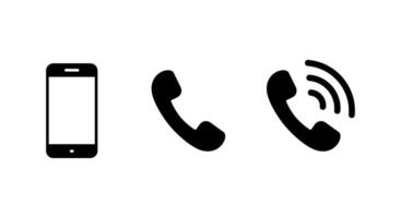 Mobile phone and telephone icon in generic design. Call communication sign symbol vector