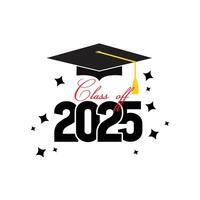 Class of 2025 typography text vector